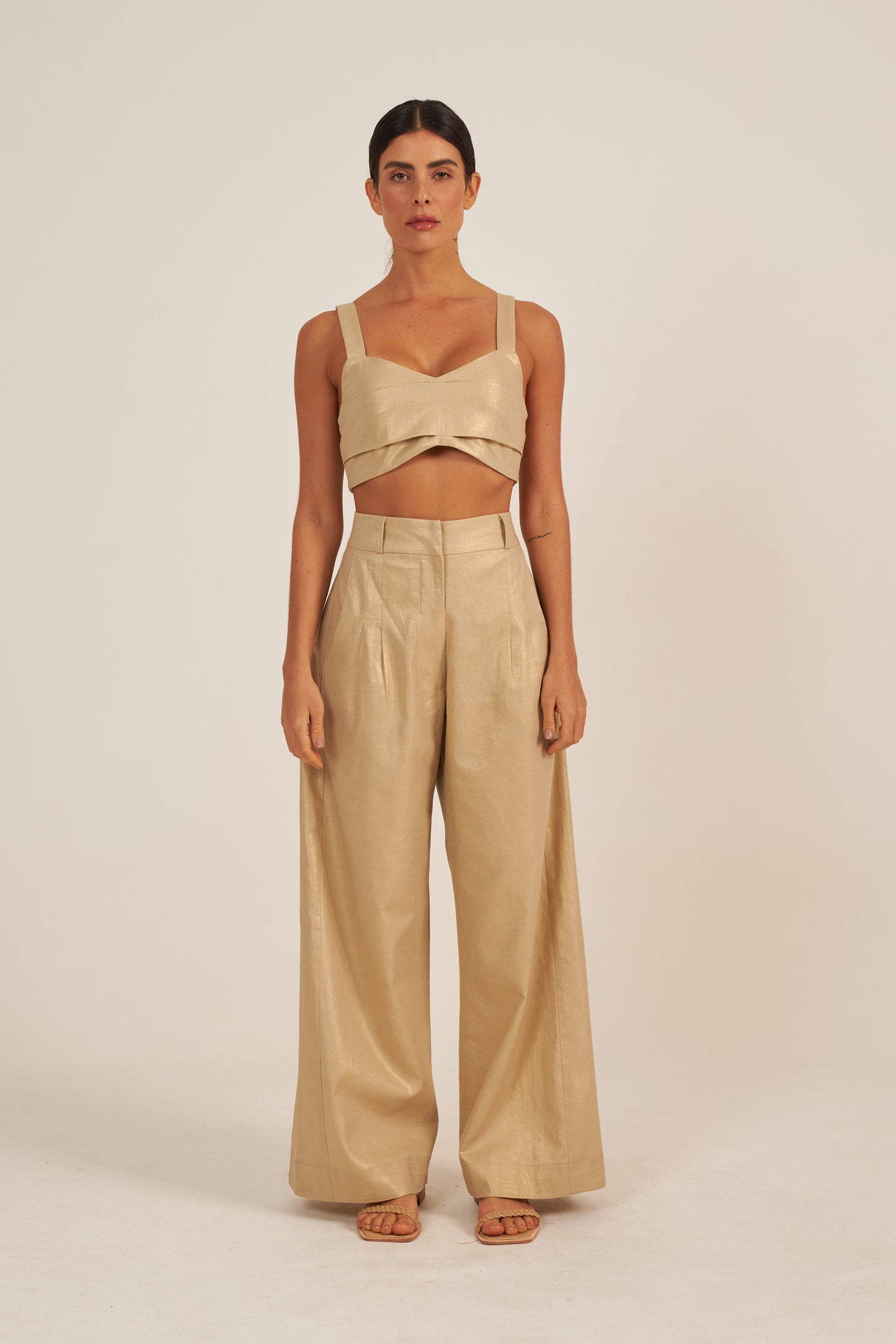 Cropped Shine Dourado